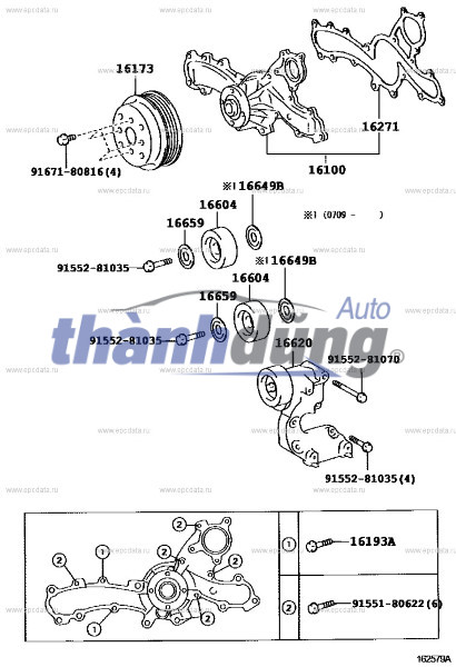 Bơm nước KIA CARNIVAL 2.5 2005 | 0K9BV15010 - Ảnh 5