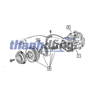 Puly lốc điều hòa xe Peugeot 3008 2022 | 6453T9 - Ảnh 4