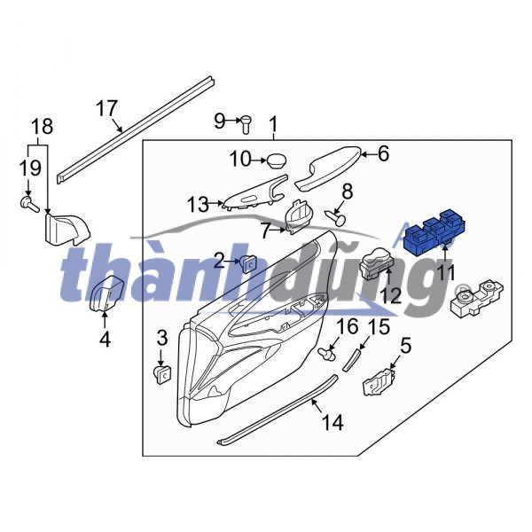 Công Tắc Lên Xuống Kính Hyundai I10 2022 | 93570B40104X - Ảnh 6