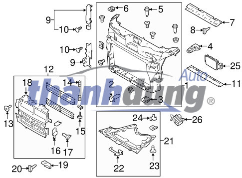 Khung xương đầu xe HYUNDAI TUCSON 2016 | 64101D3000 - Ảnh 6