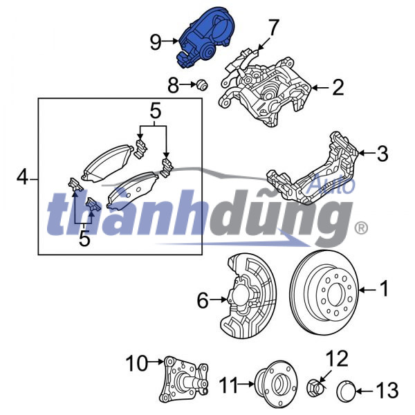 Mô Tơ Cụm Điều Khiển Phanh Tay Xe Mercedes Cl550 | 2214302949