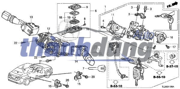 Alternative view of Công Tắc Pha Cos KIA FORTE 2016-2018 | 934101U111