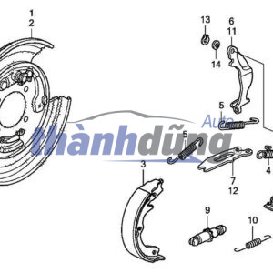 Mâm Dừng Phanh Sau Kia K2700 2009 | 583604E000 - Ảnh 5
