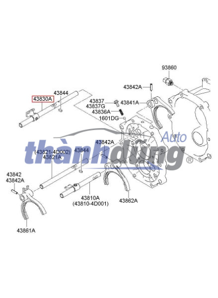 Càng cua số 5 HYUNDAI I10 2013-2017 | 4383002540 - Ảnh 7