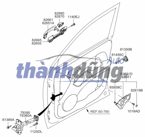 Giới hạn cánh cửa HYUNDAI SONATA 2011-2015 | 794903S000 - Ảnh 6