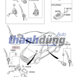 Ổ KHÓA CÁNH CỬA XE HYUNDAI HD170 | 819107AB00 - Ảnh 4