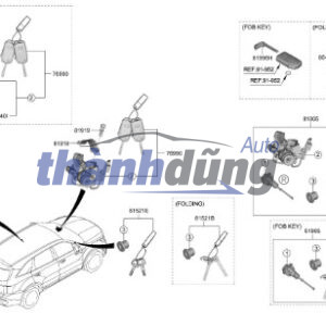 Ổ KHÓA CÁNH CỬA XE HYUNDAI HD170 | 819107AB00 - Ảnh 5