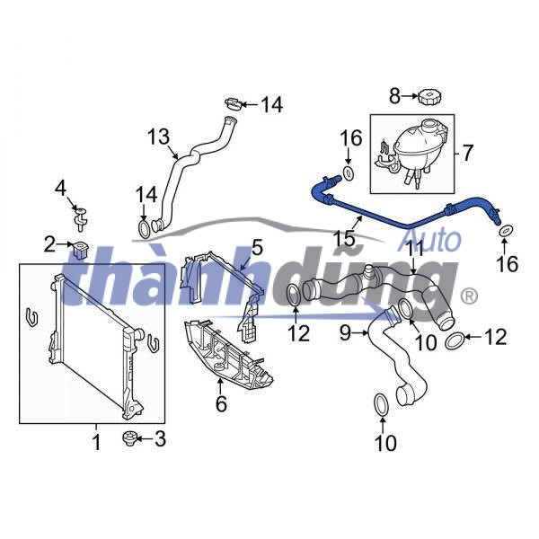 Tuy ô hồi về bình nước phụ CHEVROLET CAPTIVA 2008 | 96828637 - Ảnh 5