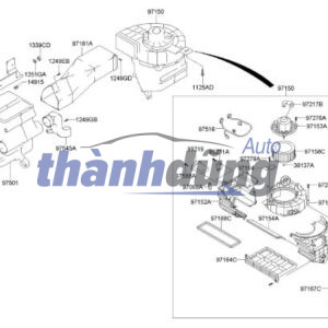 HỘP QUẠT DÀN LẠNH TÁP LÔ XE HYUNDAI HD72 | 971505H104 - Ảnh 5