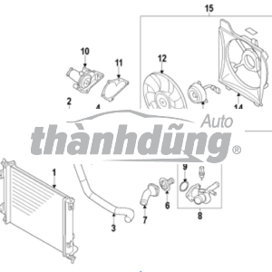 CÁNH QUẠT KÉT NƯỚC XE DONGFENG DFM 580 | 1308100FDD - Ảnh 5